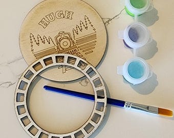 Train Paint Kit with Custom Name // Kids Craft Activity Gift