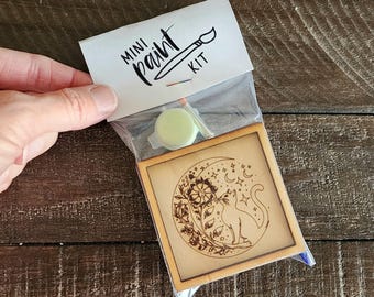 Mini Moon Cat Paint Kit: Witchy DIY Stocking Stuffer