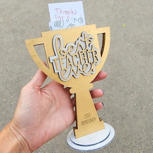 Lehrer Geschenk Trophy // Geschenkkartenhalter // Lehrer Wertschätzung // Ende des Jahres Grundschule