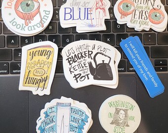 Hamilton: The Musical Quote Sticker Pack // King George, Washington, Young Scrappy & Hungry