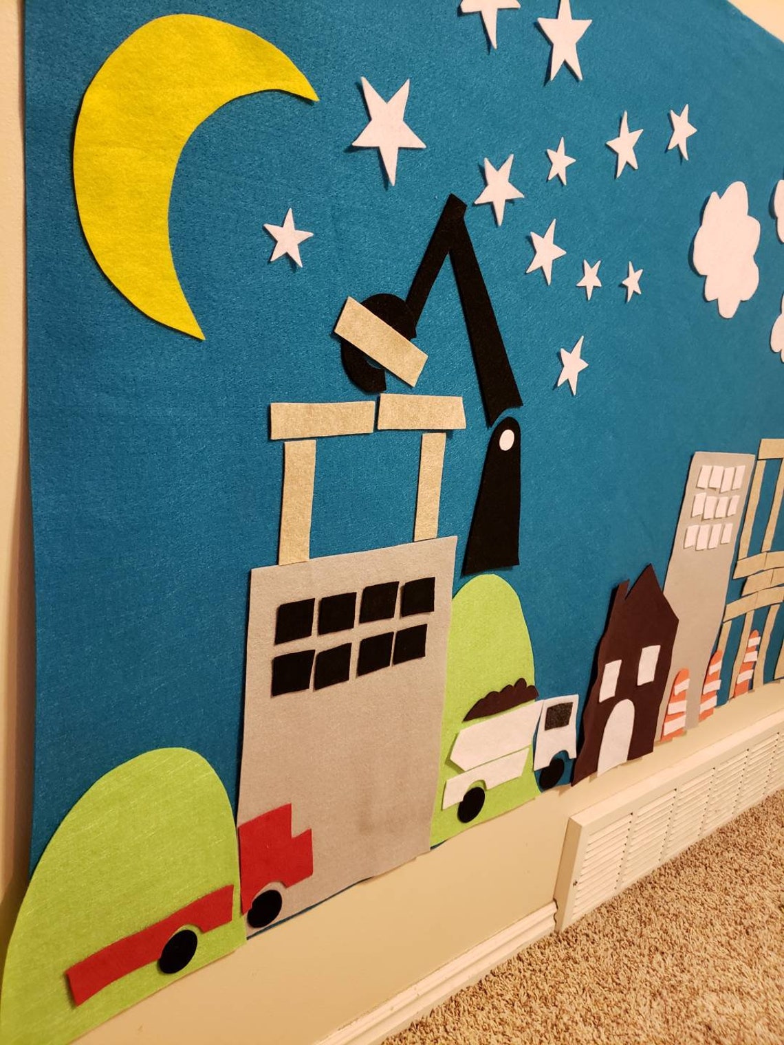 Construction Felt Wall // Montessori Learning // Kids Ages 3 Etsy