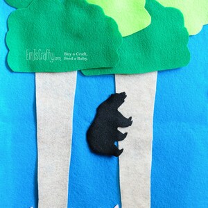 Forest Theme Party Decor // Felt Wall Montessori Learning // Kids gift ages 3, 4, 5, 6 // Learn with toys // Girl Boy image 5