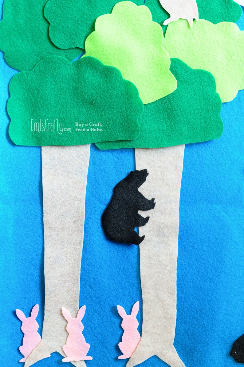 Forest Theme Party Decor // Felt Wall Montessori Learning // Kids gift ages 3, 4, 5, 6 // Learn with toys // Girl Boy image 5