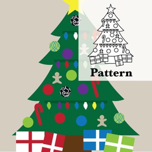 DIY Pattern for Christmas Felt Tree - Kids Wall Activity. Build a Tree! Buy a craft, feed a baby.