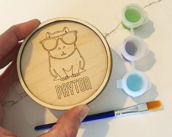Capybara Paint Kit with Custom Name // Teen or Kids Craft Activity Gift