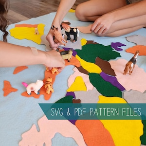 Schnittmuster für Europa Landkarte // SVG und PDF Dateien für ein DIY Projekt