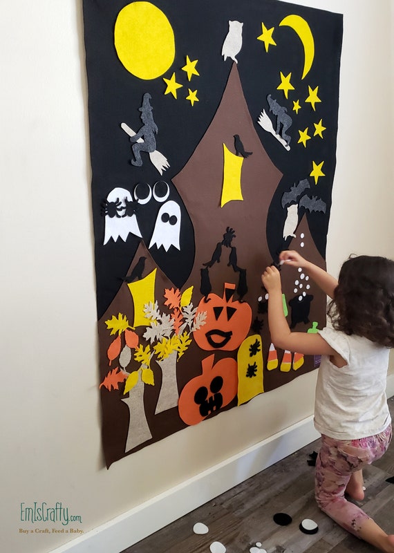 Halloween Decor: Felt Wall Hanging // Halloween Learning Activity ...