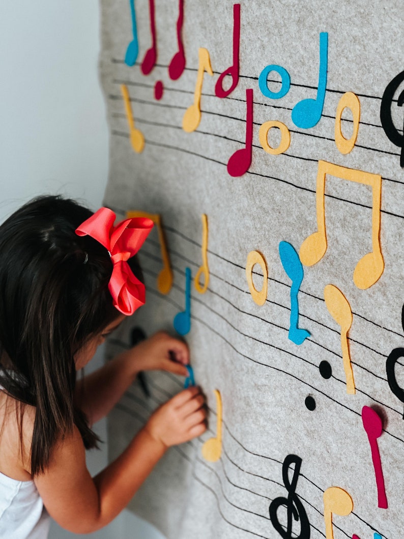 Montessori Learning Music Gift // Felt Board // Kids Gift Felt image 1
