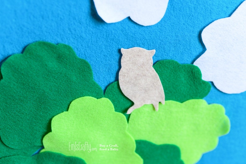 Forest Theme Party Decor // Felt Wall Montessori Learning // Kids gift ages 3, 4, 5, 6 // Learn with toys // Girl Boy image 7