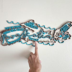 Laser Cut Nova Scotia Wood Sign, Halifax, Cabot Trail Decor image 6