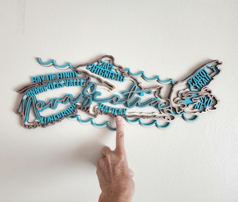 Laser Cut Nova Scotia Wood Sign, Halifax, Cabot Trail Decor image 6