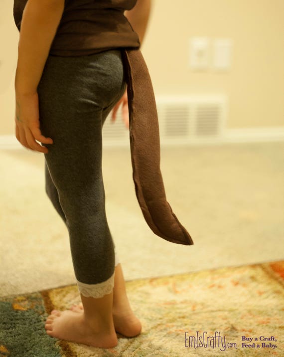 Dog Halloween Costume Chocolate Lab Dog Tail Brown Felt Etsy