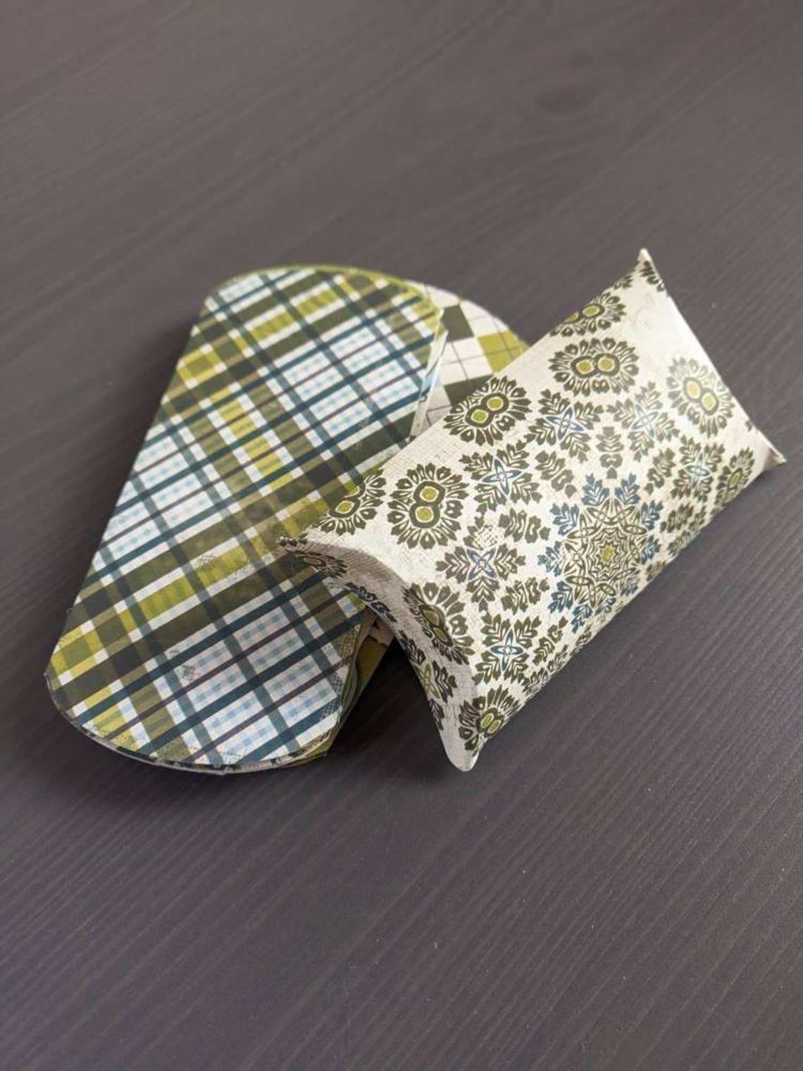 Retro Blue and Green/ Pillow Boxes / Favor Boxes/ Gift Boxes Etsy