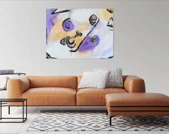 Abstract Painting, Vibrant Wall Décor, Colourful Wall Art, Neurodivergent Masterpiece