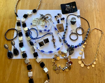 vintage jewelry supply circles earrings necklace assemblage jewelry upcycle supply recycle