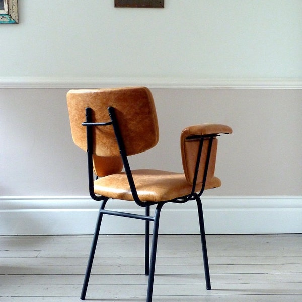 1950s French Leather 'Flying Duck' Chair  (No. 1)