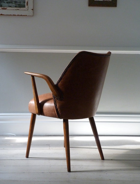 Vintage Mid Century Leather Desk Chair Office Vintage Mid Century Leather Desk Chair