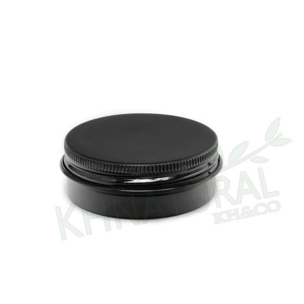 Free shipping - Empty Black Tin Cosmetic Pots Jar Containers Aluminium 30ml / 1oz