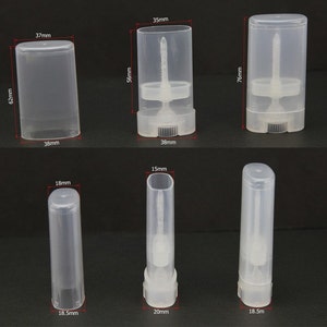 Empty Oval Lip Balm Tubes Deodorant Containers Clear White 15ml image 5