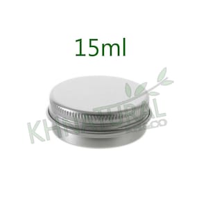 Empty Cosmetic Pots Jar Containers Tin Aluminium Silver 15ml