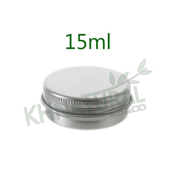 Leere Kosmetiktöpfe Behälter Dose Aluminium Silber 15ml