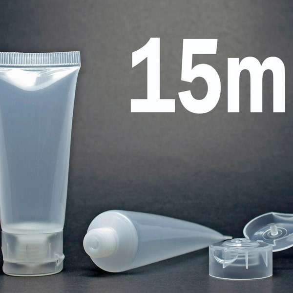 Empty Tubes Clear Cosmetic Cream Lotion Containers 15ml