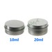 10X Empty Cosmetic Pots Lip Balm Container Jar Silver Aluminum Tins 10ml 20ml 