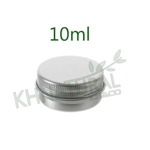 Empty Cosmetic Pots Jar Containers Tin Aluminium Silver 10ml
