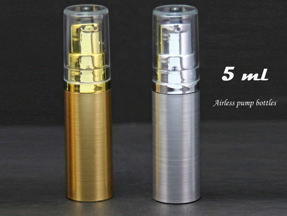 Download Empty Airless Pump Bottles Silver Gold Clear Cap 5ml Etsy
