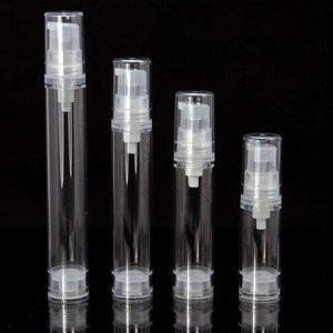 Empty Airless Pump bottles Vacuum Clear Cosmetic 5/10/12/15ml