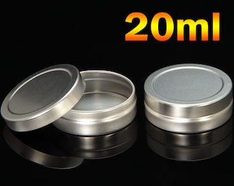 Free shipping - Empty Cosmetic Pots Containers Tin Aluminium 20ml