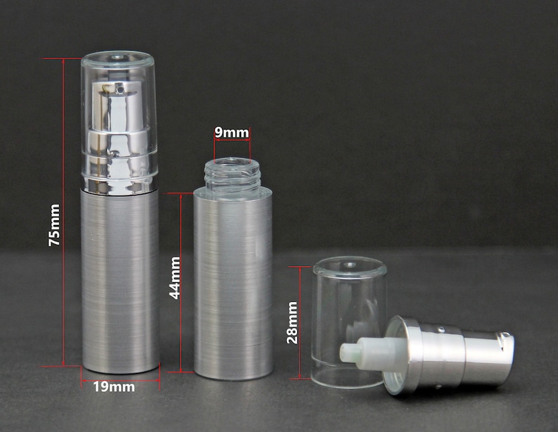 Download Empty Airless Pump bottles Silver / Gold Clear Cap 5ml | Etsy