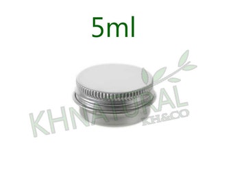 Empty Cosmetic Pots Jar Containers Tin Aluminium Silver 5ml