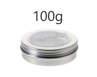 100ml View Window Aluminium Pots Tins Cosmetic Container Jar
