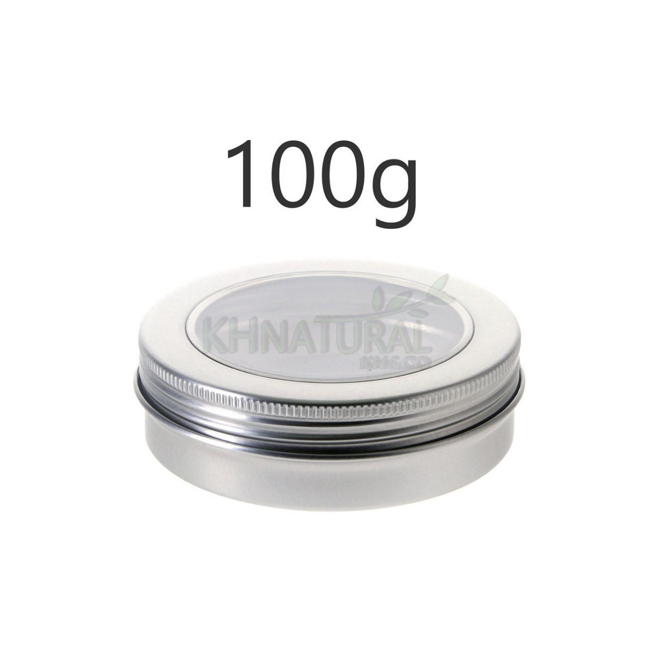100ml View Window Aluminium Pots Tins Cosmetic Container Jar