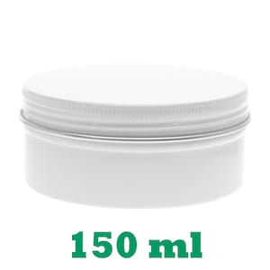 Spedizione gratuita - WHITETin cosmetici vasi vaso contenitori in alluminio vuoti 150ml 5oz