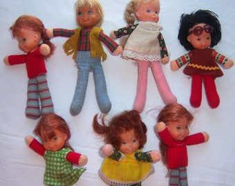 Lot 7 1975 HONEY HILL BUNCH Doll / Dolls  Mattel -  Slugger Iq Darlin Sweetlee Spunky Battie