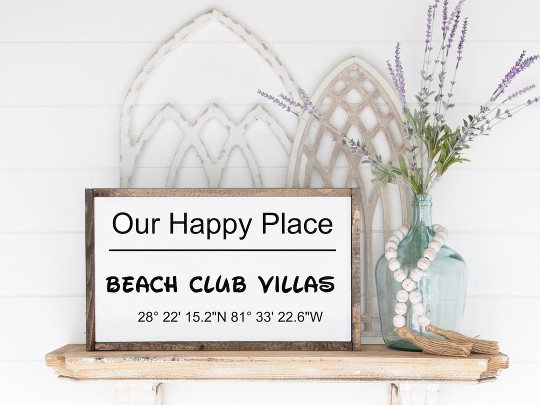 Beach Club Villas Home Decor Wood Sign Handmade Gift Etsy