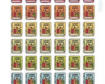 Contemporary Genre Stickers - Planner Stickers - Genre Stickers - Book Icons - Book Journal Sticker - Book Planner Sticker - Reading Sticker