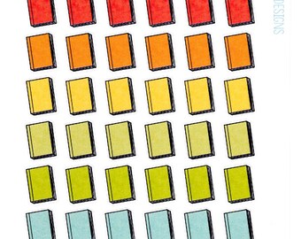 Doodle Book Icons - Planner Stickers  - Book Journal Stickers - Book Planner Stickers - Reading Stickers - Reading Icons