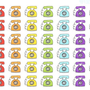 Vintage Telephones || Planner Stickers