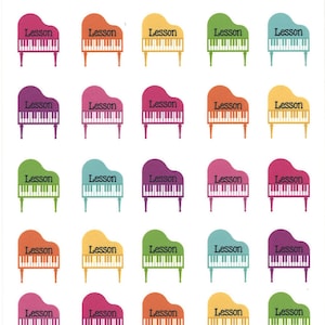 Piano Lesson/Recital Stickers || Planner Stickers