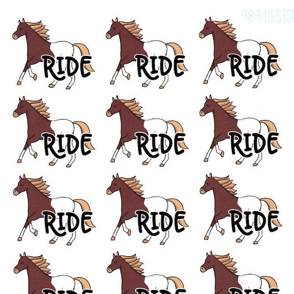 Horse Riding Stickers Etsy