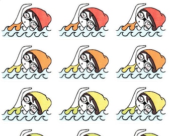 Lu Swims - Planner Stickers -Swimming Planner Stickers - Sports Stickers - Swim - Planner Girl