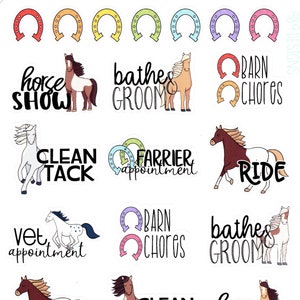All About Horses - Planner Stickers - Horse Planner Stickers - Animal Stickers - Horse- Farrier - Tack - Chorse - Groom
