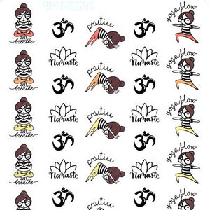 Yoga Flow with Lu - Planner Stickers - Yoga Stickers - Health Stickers - Yoga - Planner Girl