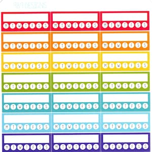 Habit Trackers in Rainbow Colors - Planner Stickers - Box Stickers - Habit Trackers - Functional Stickers