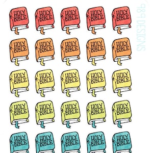 Bible Icon Stickers - Planner Stickers - Bible Study Planner Stickers - Bible - Icons