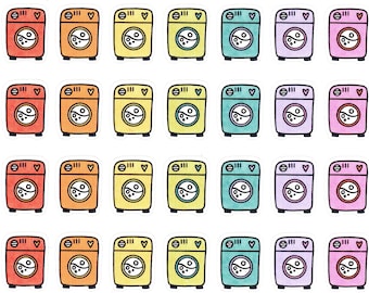 Washer/Laundry Icons || Planner Stickers