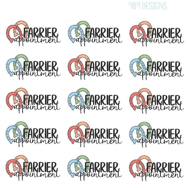 Farrier Stickers - Planner Stickers - Horse Planner Stickers - Animal Stickers - Horse - Farrier